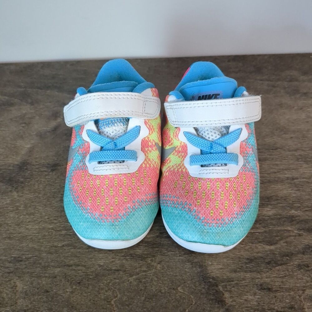 Nike Free Rn Colorful Toddler Tennis Shoes Sneakers 904261-100 - Size 4C